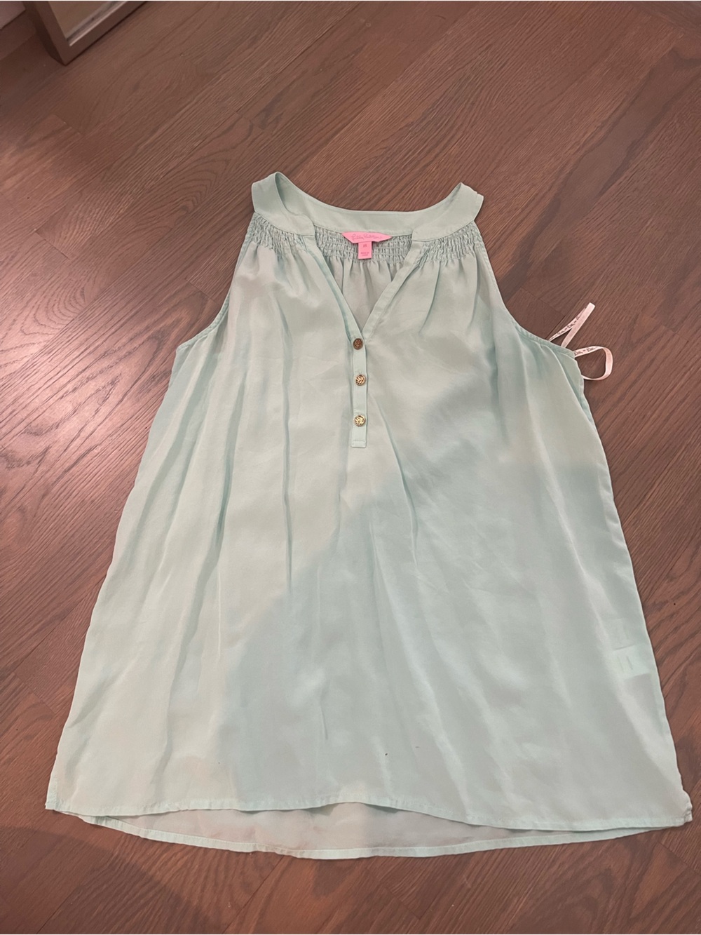 Lilly Pulitzer Mint Green Sleeveless Henley Camisole
